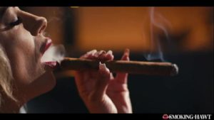 Horny Milf with HUGE Tits Masturbating and Giving Blowjob While Smoking a 9 Inch Cigar