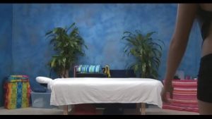 Honey gangbanged in a massage room