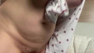 MILF fucks her wet pussy with a big dildo