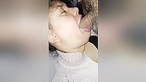 Damn, She Doesnt Stop Rolling Her Full Lips On The Horny Cock Destroyed