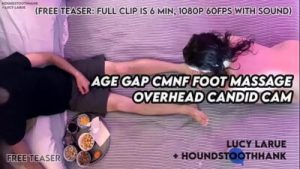 Age Gap CMNF Foot Massage Overhead Candid Cam