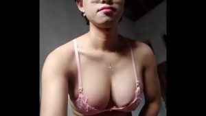 Shemale Mitha Waria With Pink Bra Stocking Masturbate Until Cum