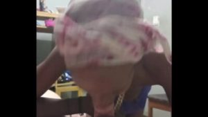 Black slut sucks my cock and then gets fucked doggystyle