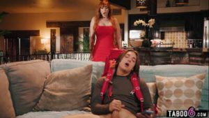 Caring mature MILF Lauren Phillips catches her neighbors stepson