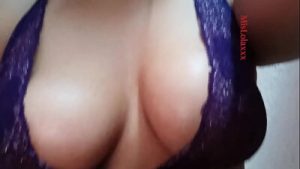Close up natural tits boucing jumping in lingerie