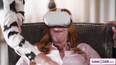 Employees secretly help milf get the best VR sexual orgasm