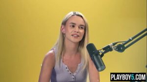 HOT teen Khloe Kingsley hairy pussy masturbation for Playboy