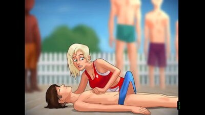 Summertime Saga ep 91 – Ruiva salva vidas me mamando na cabine de Glory hole