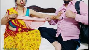 Desi Indian Big Boobs step Mom teaches her StepSon How to fuck when not at home ( Hindi Audio )