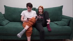 Front and back: two men didn’t give her a break