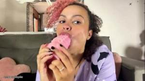 Halloween Monster Toy Fantasy – Naughty BBW Annacutiepiie Toy Play and Spit Play