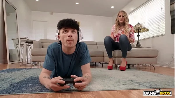 BANGBROS – Stephanie Love Sucks Her Stepson’s Big Fat Cock Before Getting A Messy Facial