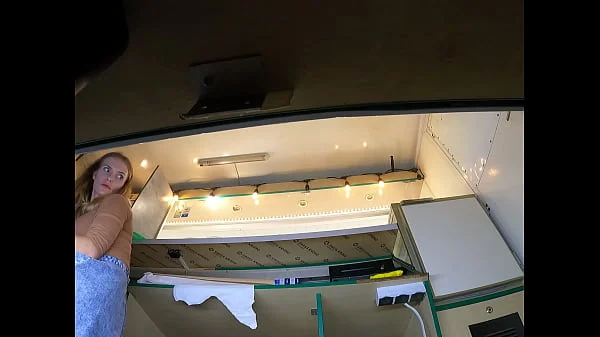 I love when this hot chick comes to work in mini skirt and sexy panties