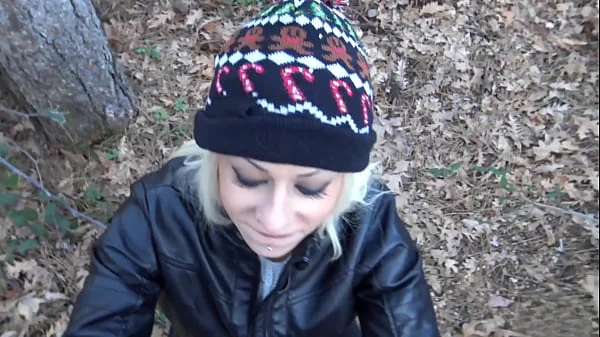 POV – it’s cold but a man cums in my ass in the woods – public anal sex – 4K
