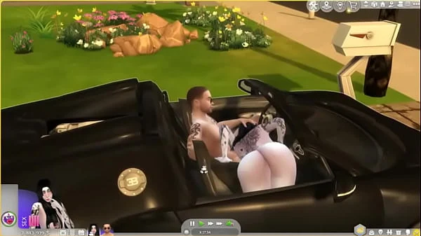 Sims 4 Puta se lo mama a puertorriqueño en Lamborghini