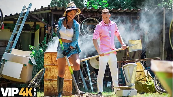 VIP4K. Sweaty sex in the countryside