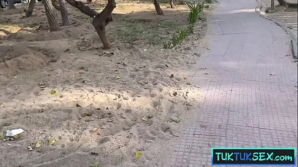 Tiny Thai teen cutie picked up on the street and taken for a ride