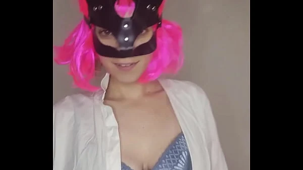Let my natural tits and kitty mask seduce you as I masturbate