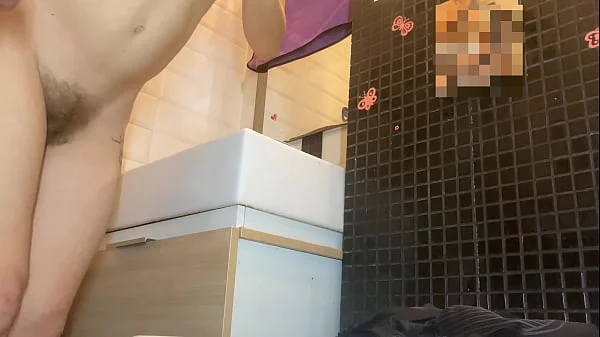 Sex in the public night club toilet with pregnant slut