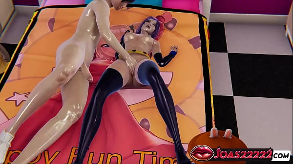 Sexy Raven Rule34  – Big Tits With Piercings, Pussy Licking & Intense Fingering Squirt