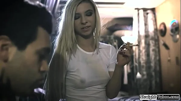 Stepbro fucks petite stepsis after years