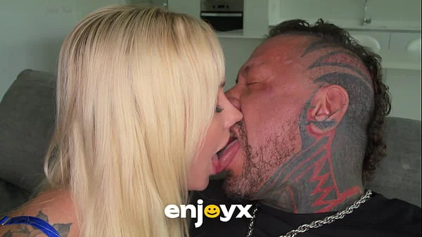 Stunning Finnish blonde doll Angie Lynx fucked in her perfect tight pussy