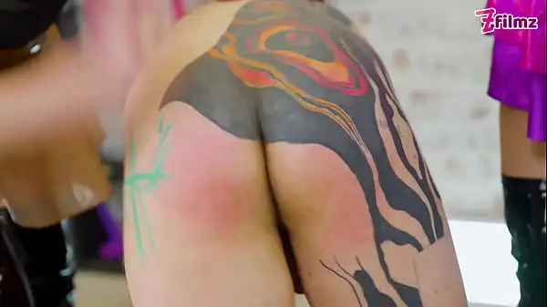 two dominas first time slave boot licking spanking and strapon face fucking