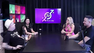 Bruna Carlos e Matheus Caetano no Top Cast – Parte 1: A Putaria que Pegou Fogo na Mesa do Podcast