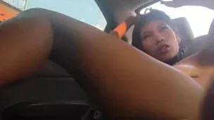 I film myself masturbating in my sugar daddy’s car