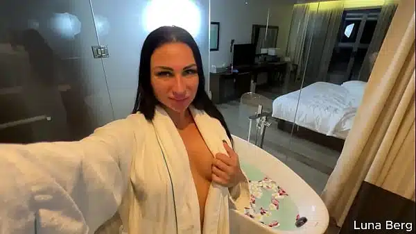 Bath of Blossoms: Naked MILF Masturbates Among Flowers