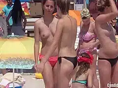Big Tits Topless Horny teens 18+ Beach Bikini Hd Video 16 Min