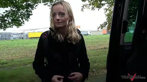 Big UK cock riding in blondies tight pussy as thanks for help