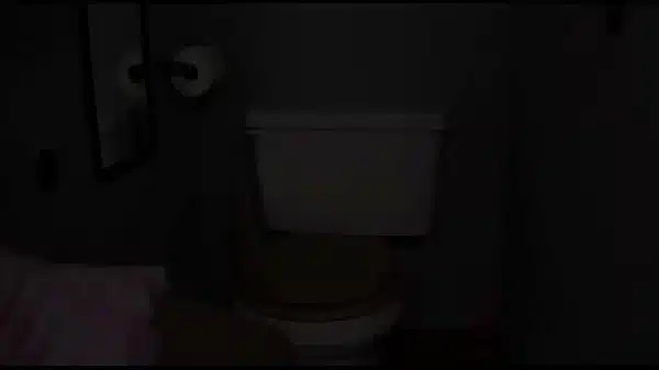 Check out the face on the lovely brunette Adriana Kelly, as she’s sitting on the toilet at…