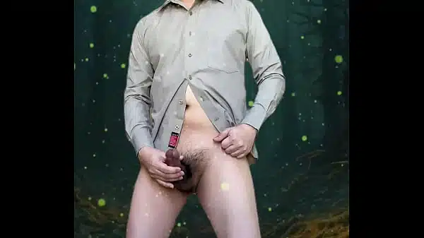 Dressed in a flowing, lightweight tunic that clings to his slender, toned frame, he exudes an effortless sensuality