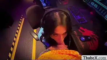 Fucking the ass of this TS gamer while playing