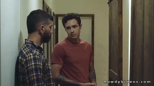 Gay released from prison anal bareback fucks partner