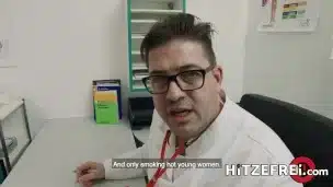 HITZEFREI Fake doctor fucks a petite brunette patient