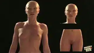 Hot blonde Nomi gets her tight pussy and asshole fingered and fucked in the gym.