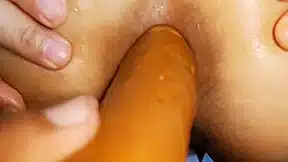 Hot Desi Girlfriend Anal Fucking Hug Dildo