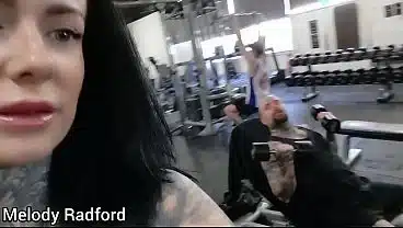 Hot slutty muscle mummy workout at the gym