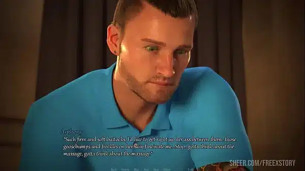 Lust Massage Room: Antony’s Erotic Body Massage on Annette Turns into Wild Sex – Fingering, Boob Sucking & Sloppy Blowjob (VN Gameplay)