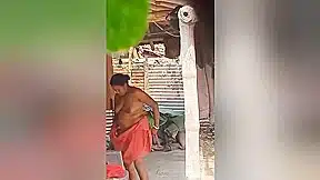 Mature Aunty Outdoor Dress Change