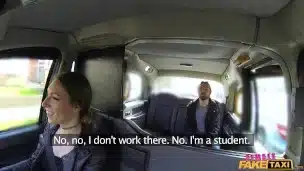MILF Taxi Driver give a Male Student a Ride of his Life – Female Fake Taxi