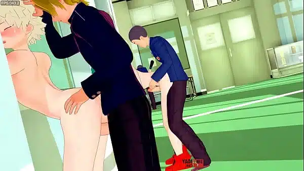 My Hero Academia Yaoi – Orgy in UA Deku, Bakugou, Todoroki and Kaminari Fucked by classmates – Anime Manga Asian Japanese Gay Porn