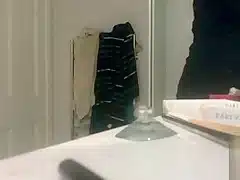 My very hairy Gina goes to take a shower