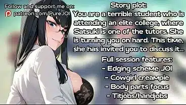 Satsuki shapes her student into something useful (AI art, Edging JOI)