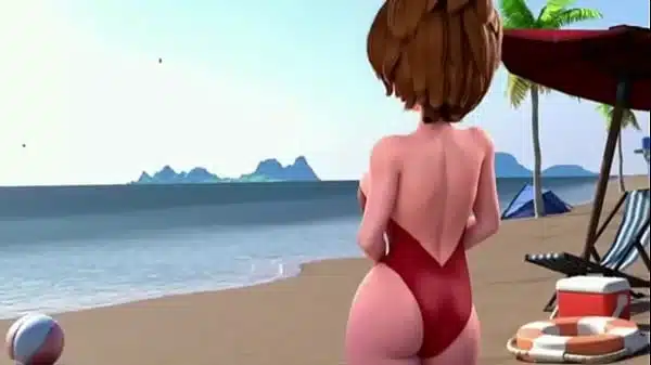 Sexo en la playa con la tia cass sub español