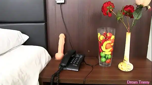 Sexy Trans Chick Victoria Carvalho Masturbates While Her Ass Stuffed