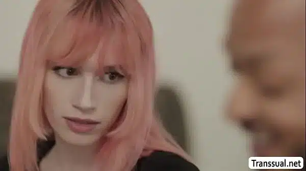 Shemale babe barebacked by black stepbrother