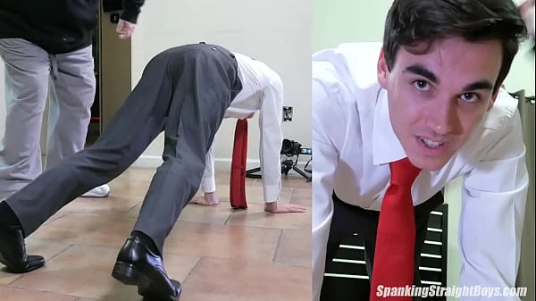 Straight Boy Spanked Hard in a Suit and Tie